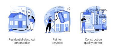 Ev yenileme soyut konsept vektör çizimleri.