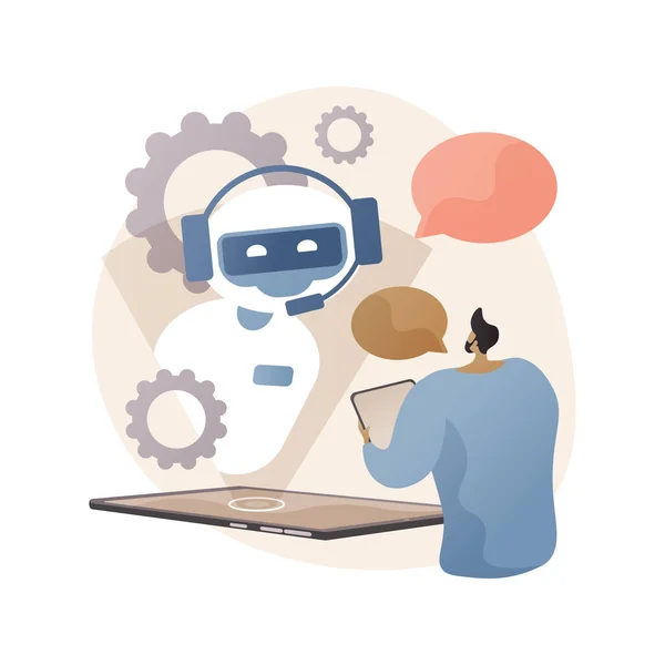 Chatbot customer service abstract concept vector illustration. — Stock Vector