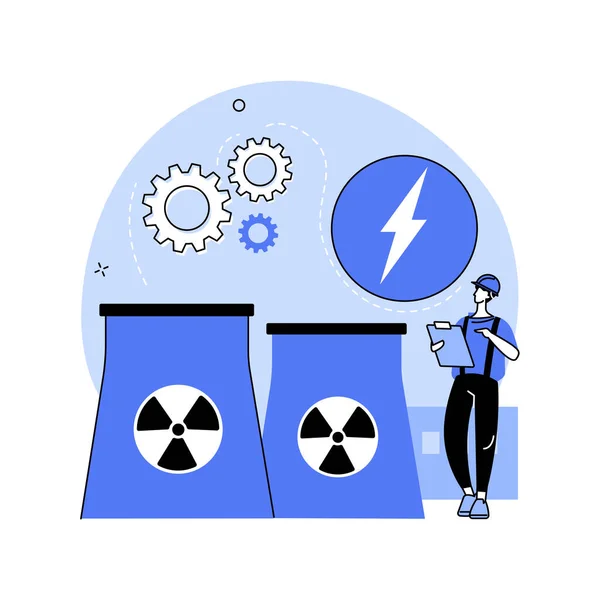 Energia nuclear conceito abstrato ilustração vetorial. — Vetor de Stock