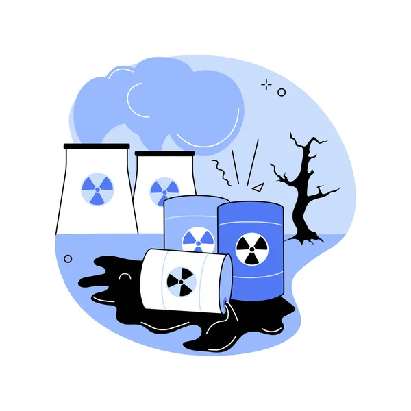 Radioaktywne zanieczyszczenie abstrakcyjne pojęcie wektor ilustracji. — Wektor stockowy