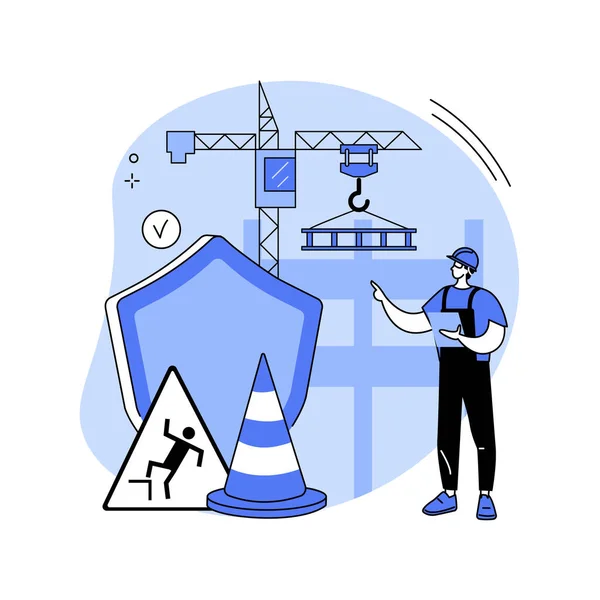 Baustellenschutz abstraktes Konzept Vektor Illustration. — Stockvektor