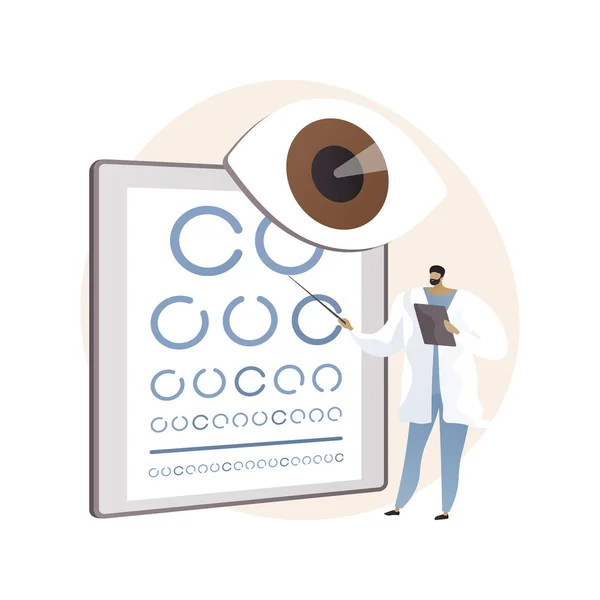 Vision Screening Abstrakt Koncept Vektor Illustration Vision Test Service Glasögon — Stock vektor