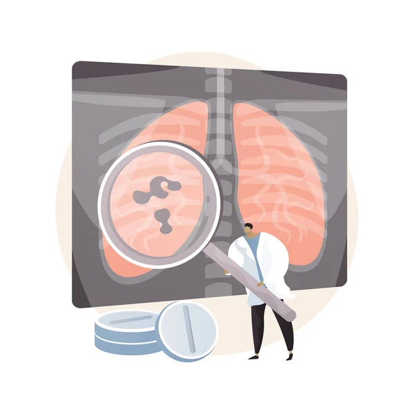 Infections Respiratoires Inférieures Illustration Vectorielle Concept Abstrait Maladies Pulmonaires Infectieuses — Image vectorielle