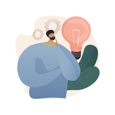 Soyut konsept vektör çizimi düşünüyorum..