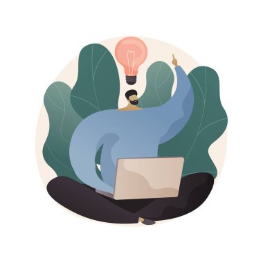 Soyut konsept vektör çizimi yapma kararı.