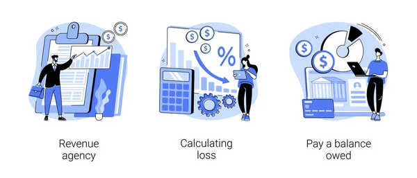 Accountancy service abstract concept vector illustrations. — Stock Vector