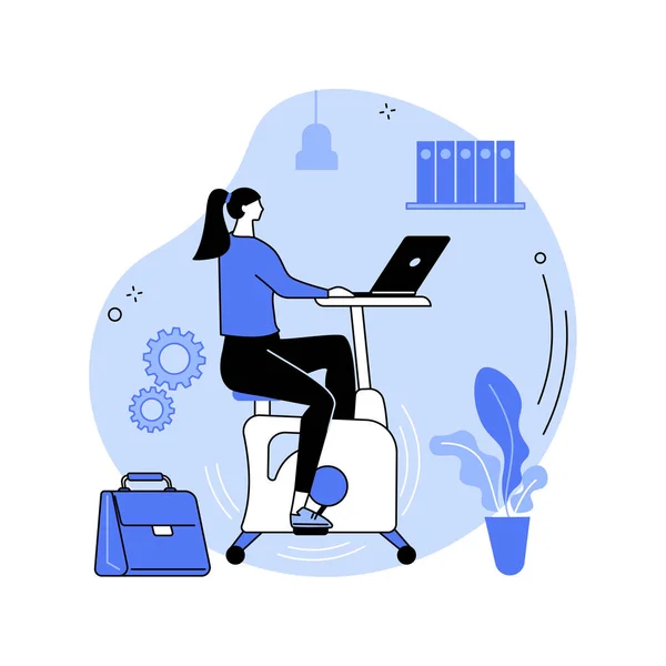 Fitness-focus workspace abstraktní koncept vektorové ilustrace. — Stockový vektor