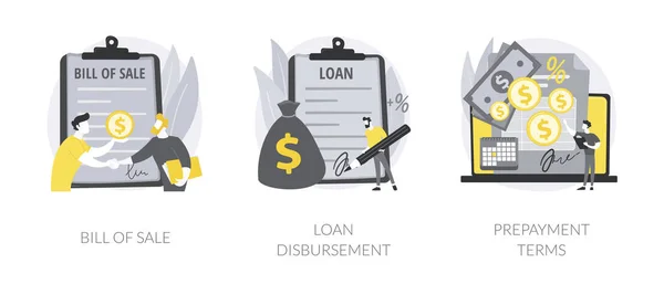Documents bancaires concept abstrait illustrations vectorielles. — Image vectorielle