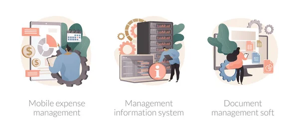 Data sharing and analysis abstract concept vector illustrations. — 图库矢量图片