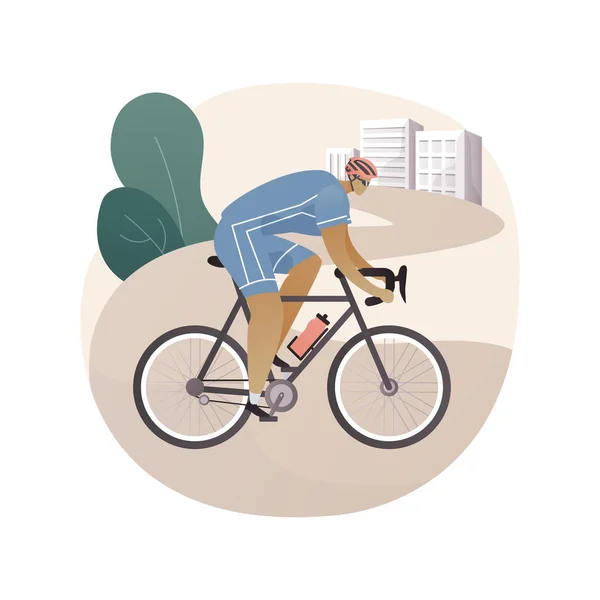 Bicicleta de estrada conceito abstrato ilustração vetorial. — Vetor de Stock