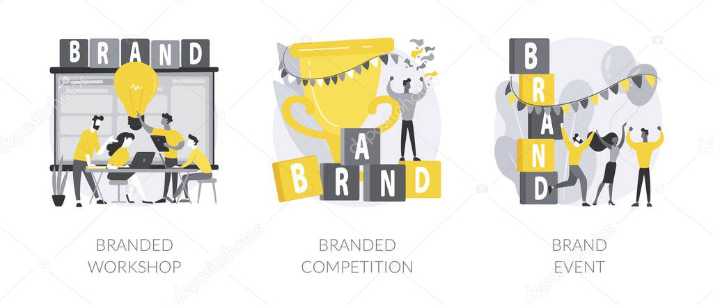 Marketing promo abstract concept vector illustrations.