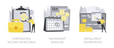 Şirket muhasebesi soyut konsept vektör çizimleri.