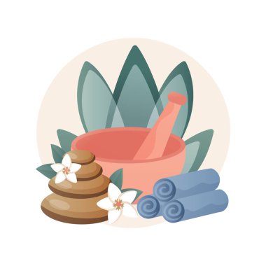 Spa salonu soyut konsept vektör çizimi.