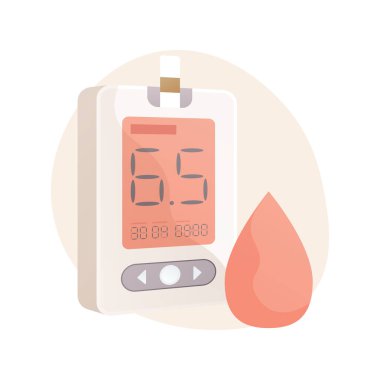 Blood glucose meter abstract concept vector illustration. clipart