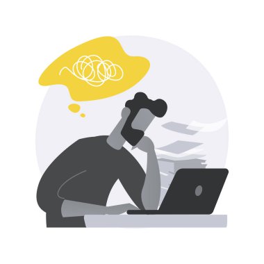 Duygusal tükeniş soyut konsept vektör çizimi.