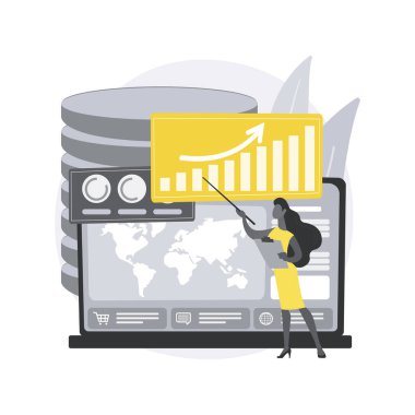 Gösterge paneli hizmeti soyut konsept vektör çizimi.