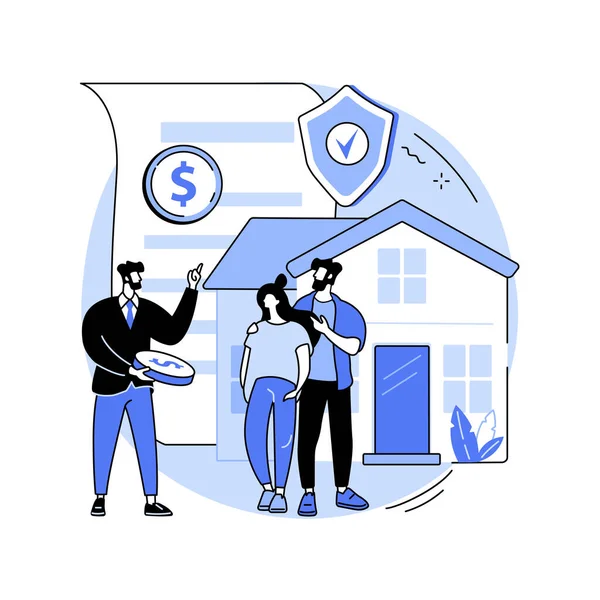 Illustration vectorielle abstraite du programme de protection hypothécaire assuré. — Image vectorielle