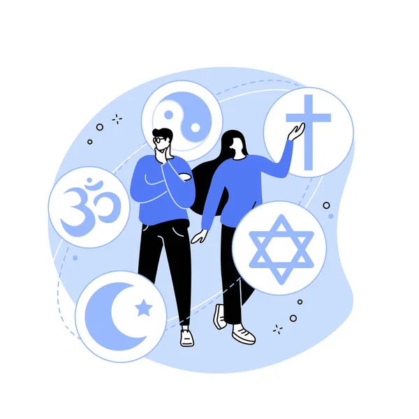 Religiös symbol abstrakt begrepp vektor illustration. — Stock vektor