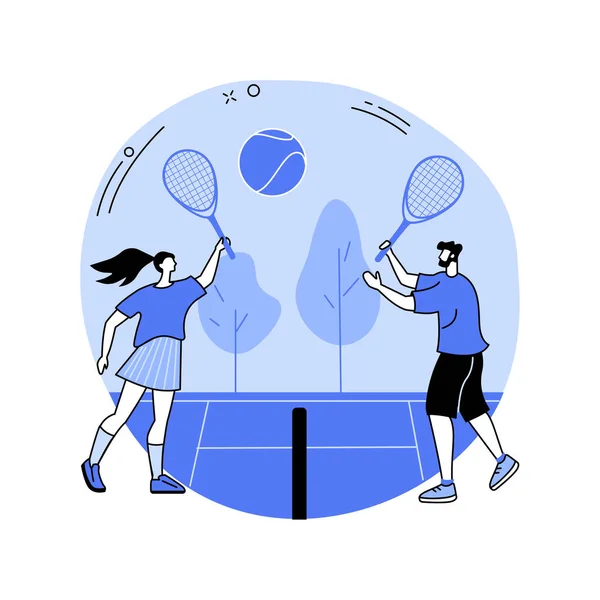 网球抽象概念矢量图解. — 图库矢量图片