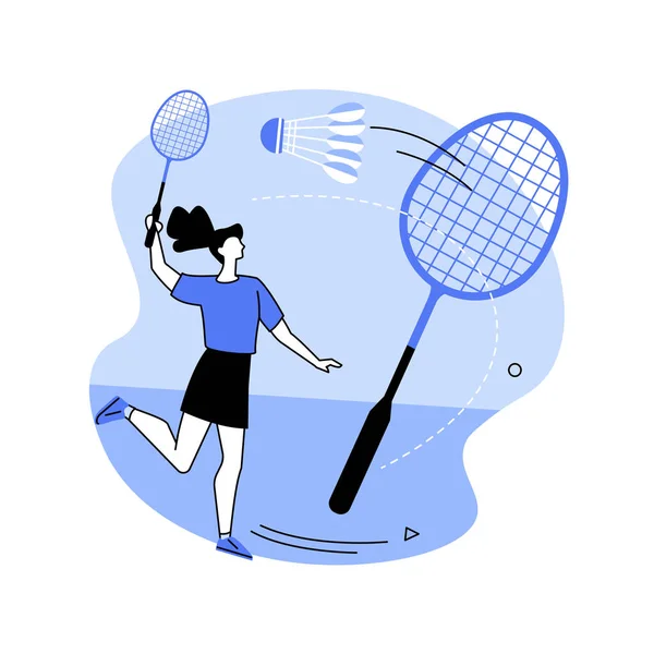 Badminton abstract concept vector illustratie. — Stockvector