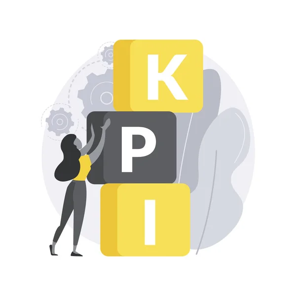 KPI abstract concept vector illustratie. — Stockvector