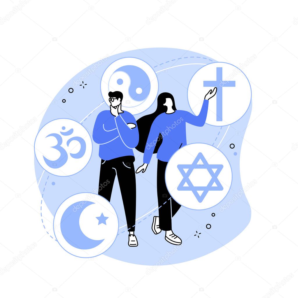Religious symbol abstract concept vector illustration.