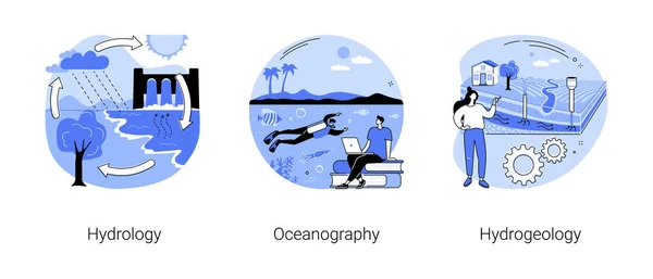 Geociência aplicada abstrato conceito vetor ilustrações. —  Vetores de Stock