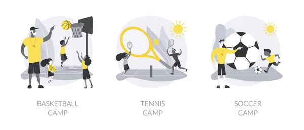 Summer sport camp abstract concept vector illustrations. — Stock Vector