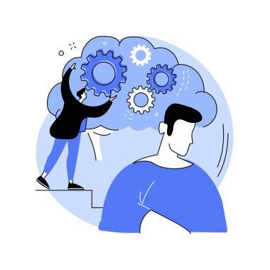 Psikolojik manipülasyon soyut konsept vektör çizimi.