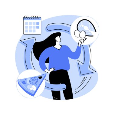 Karbonhidrat döngüsü soyut konsept vektör çizimi.