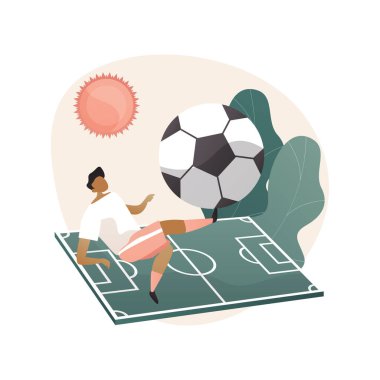 Futbol kampı soyut konsept vektör çizimi.