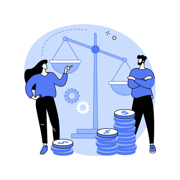 Гендерная дискриминация Абстрактная векторная иллюстрация.