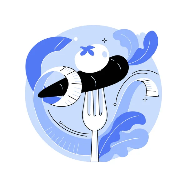 Illustration vectorielle du concept abstrait de régime alimentaire cru. — Image vectorielle