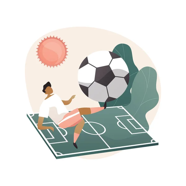 Campo de fútbol concepto abstracto vector ilustración. — Vector de stock