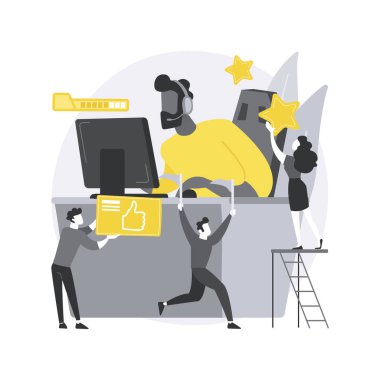 Esport hayranları soyut konsept vektör illüstrasyonu.