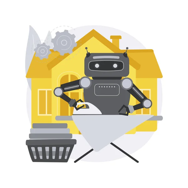 Home robot technologia abstrakcyjna koncepcja wektor ilustracja. — Wektor stockowy
