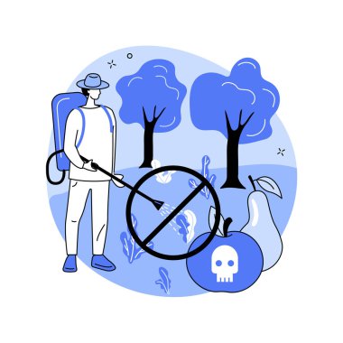 Herbicide yasağı soyut konsept vektör illüstrasyonu.
