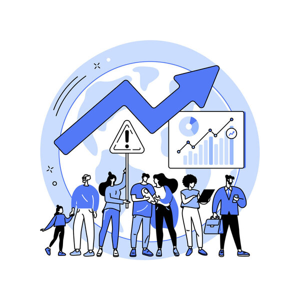 Абстрактная векторная иллюстрация демографического роста.