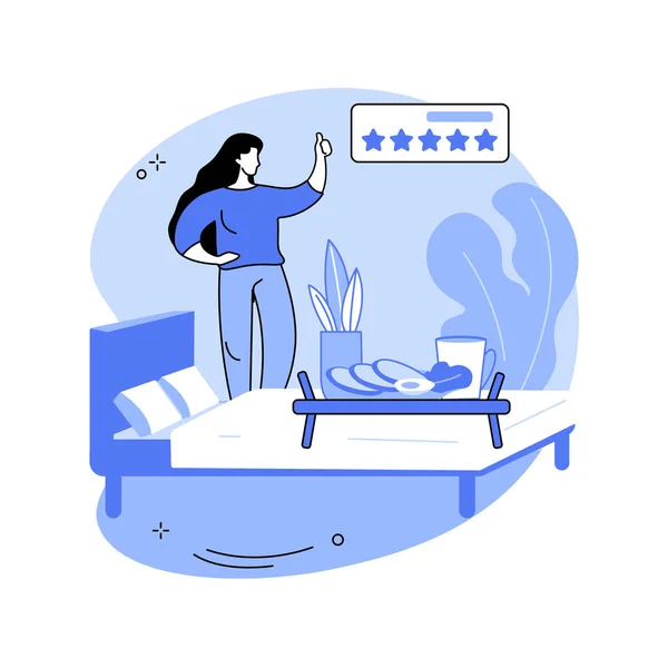 Bed and breakfast concept abstrait illustration vectorielle. — Image vectorielle