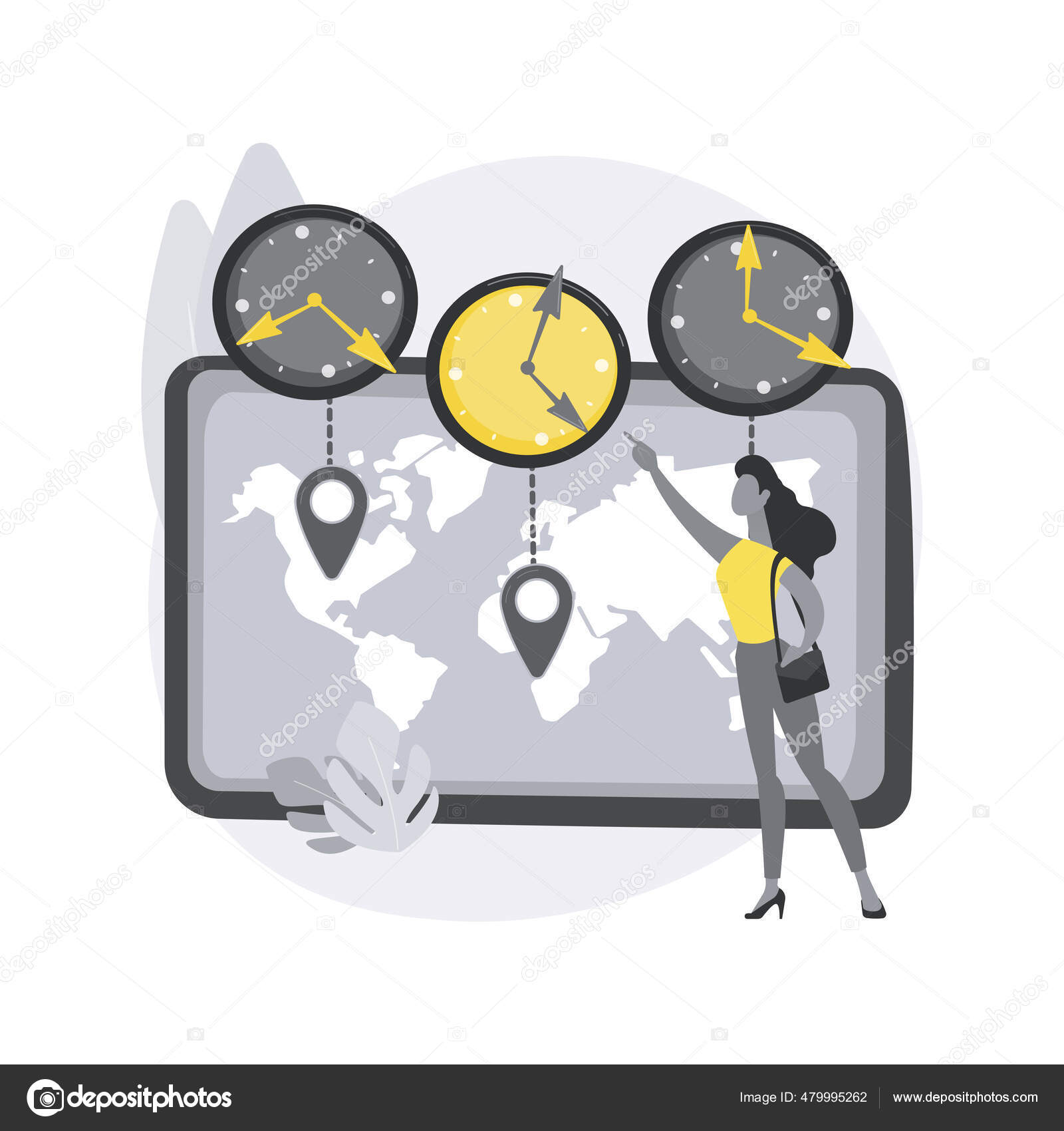 시간 영역 추상 개념 벡터 일러스트. 스톡 벡터 - ©VisualGeneration 479995262