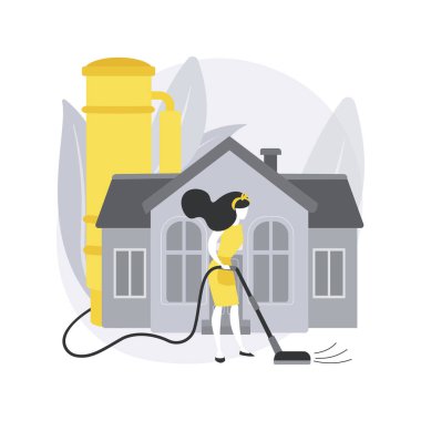 Merkezi vakum sistemi soyut konsept vektör çizimi.