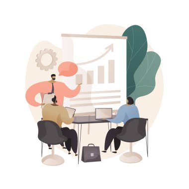 Yöneticiler soyut konsept vektör illüstrasyonunu çalıştır.