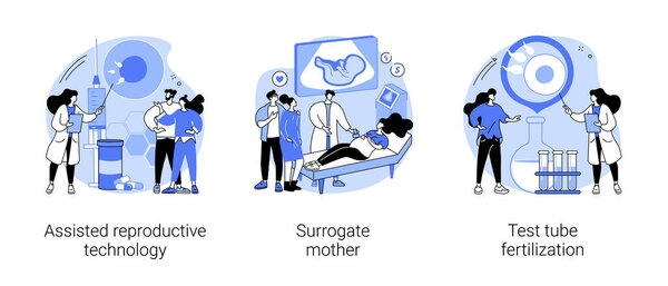 Процедуры бесплодия абстрактные векторные иллюстрации понятия.