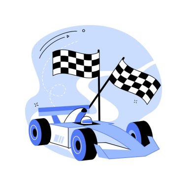 Formula 1 soyut konsept vektör çizimi.