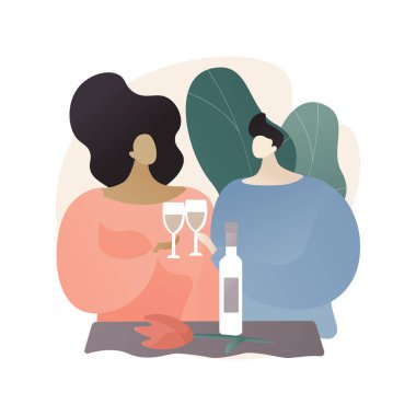 Romantik tarih soyut konsept vektör çizimi.