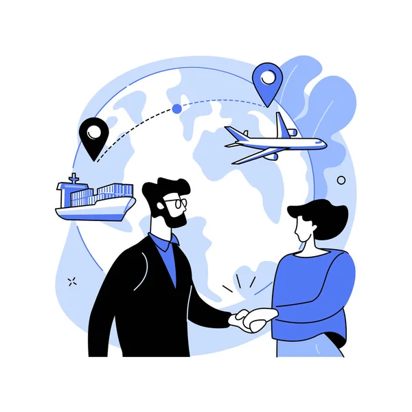 Collaborative logistics 추상 개념 벡터 일러스트. — 스톡 벡터