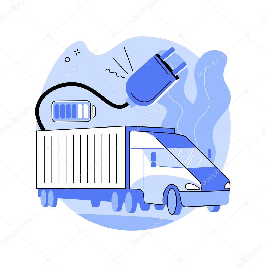 Electric trucks abstract concept vector illustration.