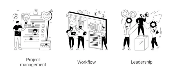 Gestão de negócios conceito abstrato vetor ilustrações. —  Vetores de Stock