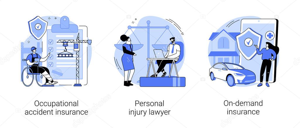 Employee health abstract concept vector illustrations.