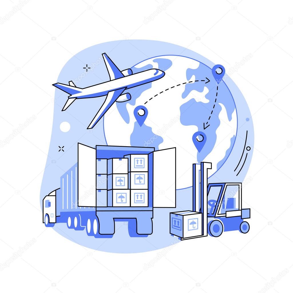 Collaborative logistics abstract concept vector illustration.